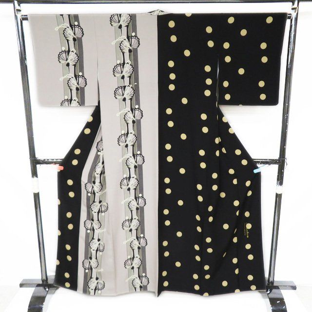 特選 付下げ 付け下げ 訪問着 着物 中古 袷 小田章 マリィ・カイユ 反端