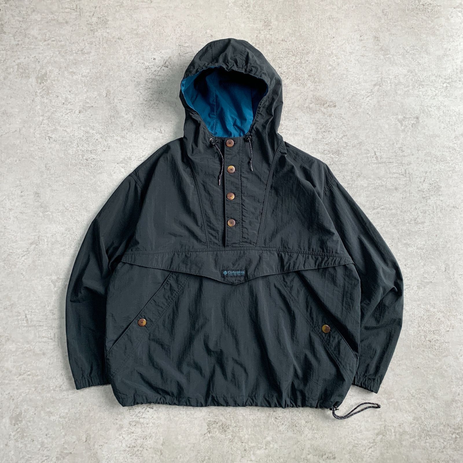 90s Columbia Button Anorak Parka【black】 コロンビア アノラック 