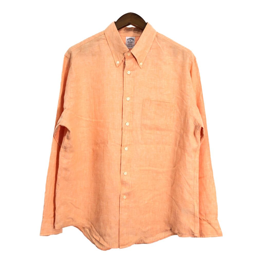 ブルックスブラザーズ　100%リネンシャツ アイリッシュリネン ソリッド スポーツシャツ Regular Fit