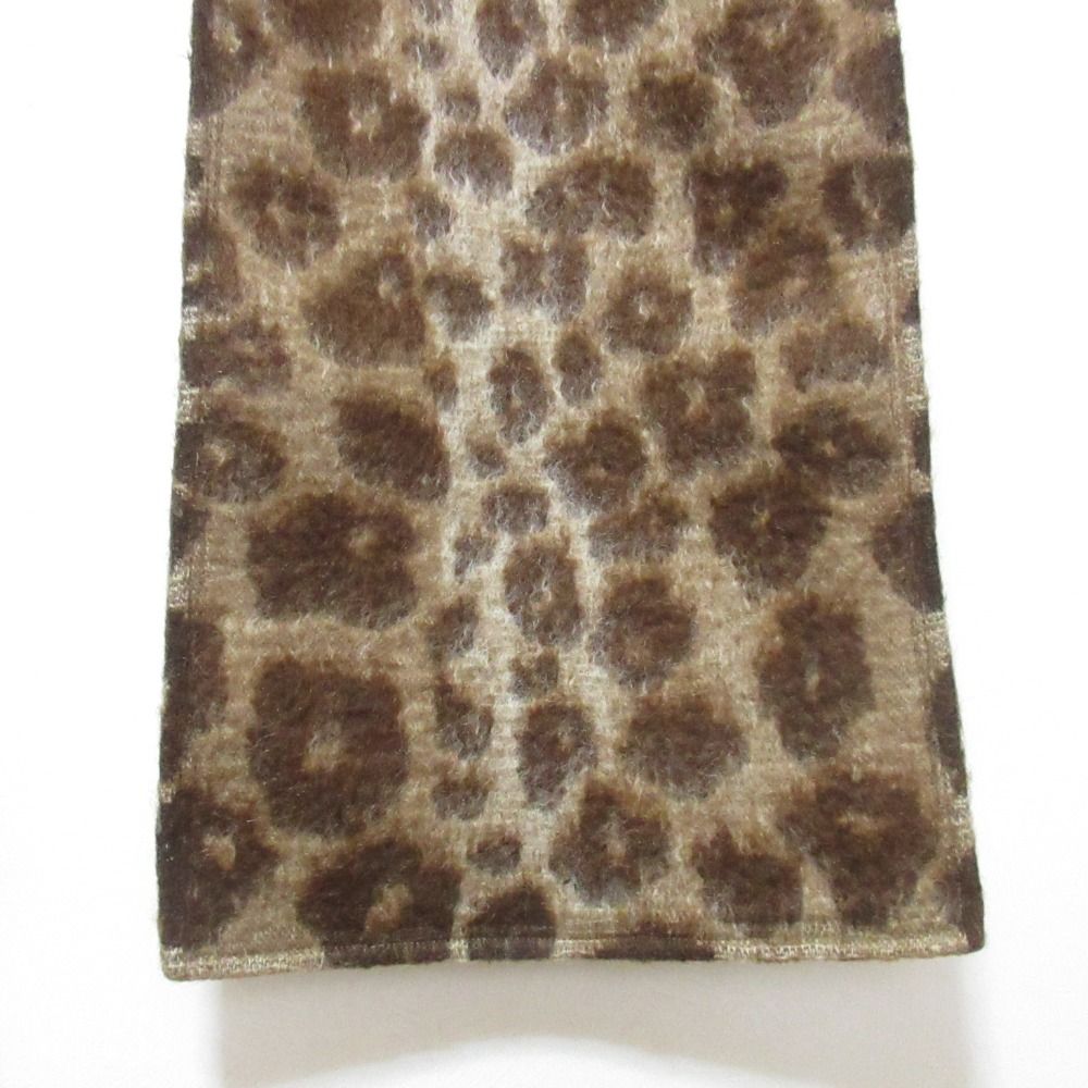 CELINE セリーヌ フィービー期 レオパード　ジャガードニット マフラー 美品 CELINE セリーヌ フィービー期 モヘアブレンド レオパード