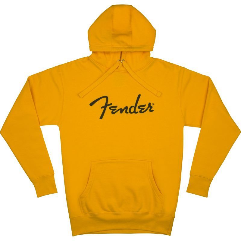 Fender Spaghetti Logo Hoodie， Butterscotch Blonde， Lサイズ パーカー〈フェンダーオフィシャル〉