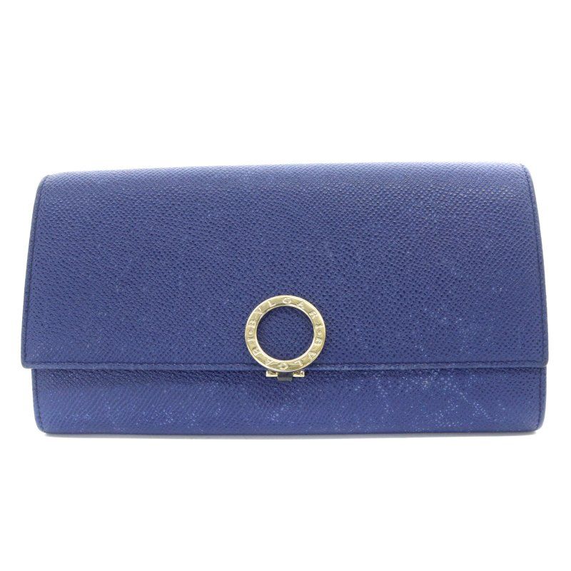 BVLGARIブルガリ 長財布 サークルロゴ ロゴクリップ ブラック