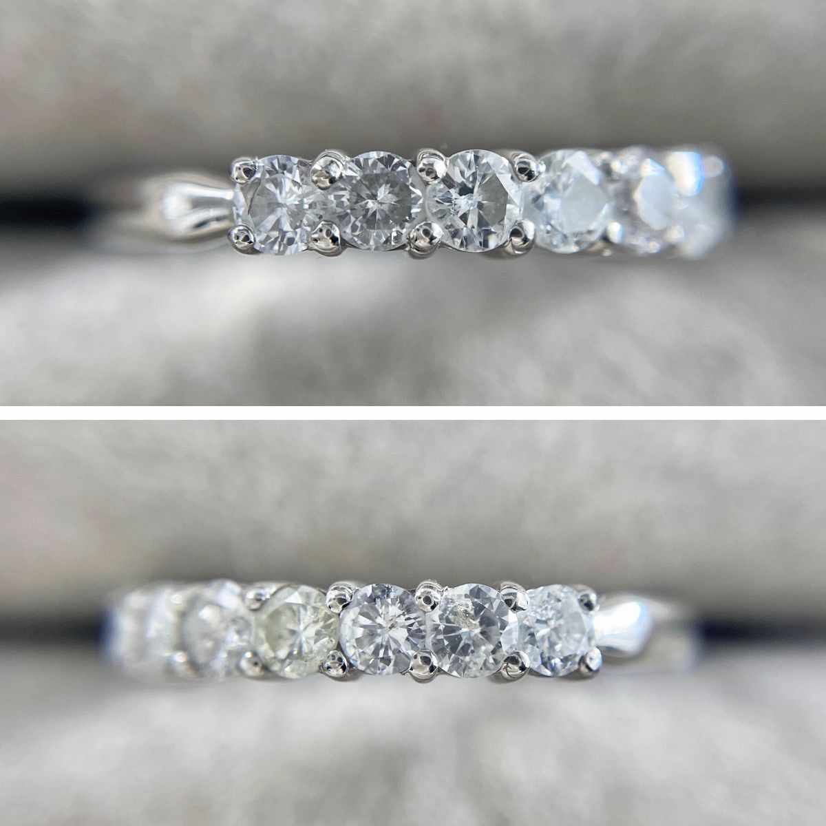 新作商品 Pt900 天然ダイヤモンド 1.00ct ハーフエタニティリング - メルカリ アクセサリー