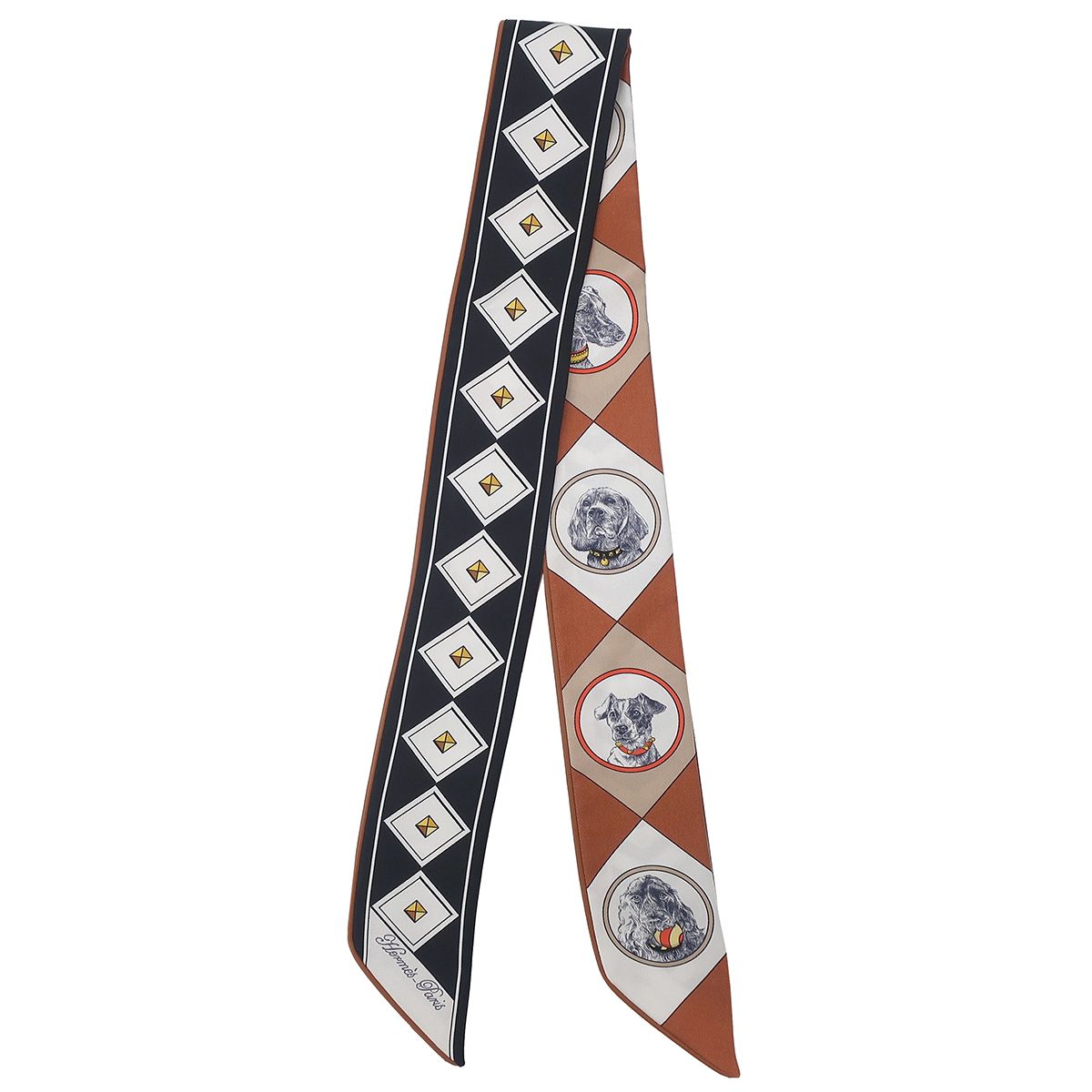 【レザーがポイントに☆】HERMES Colliers et Chiens ツイリー 楽天市場】≪新品≫エルメス ツイリー 「colliers et chiens