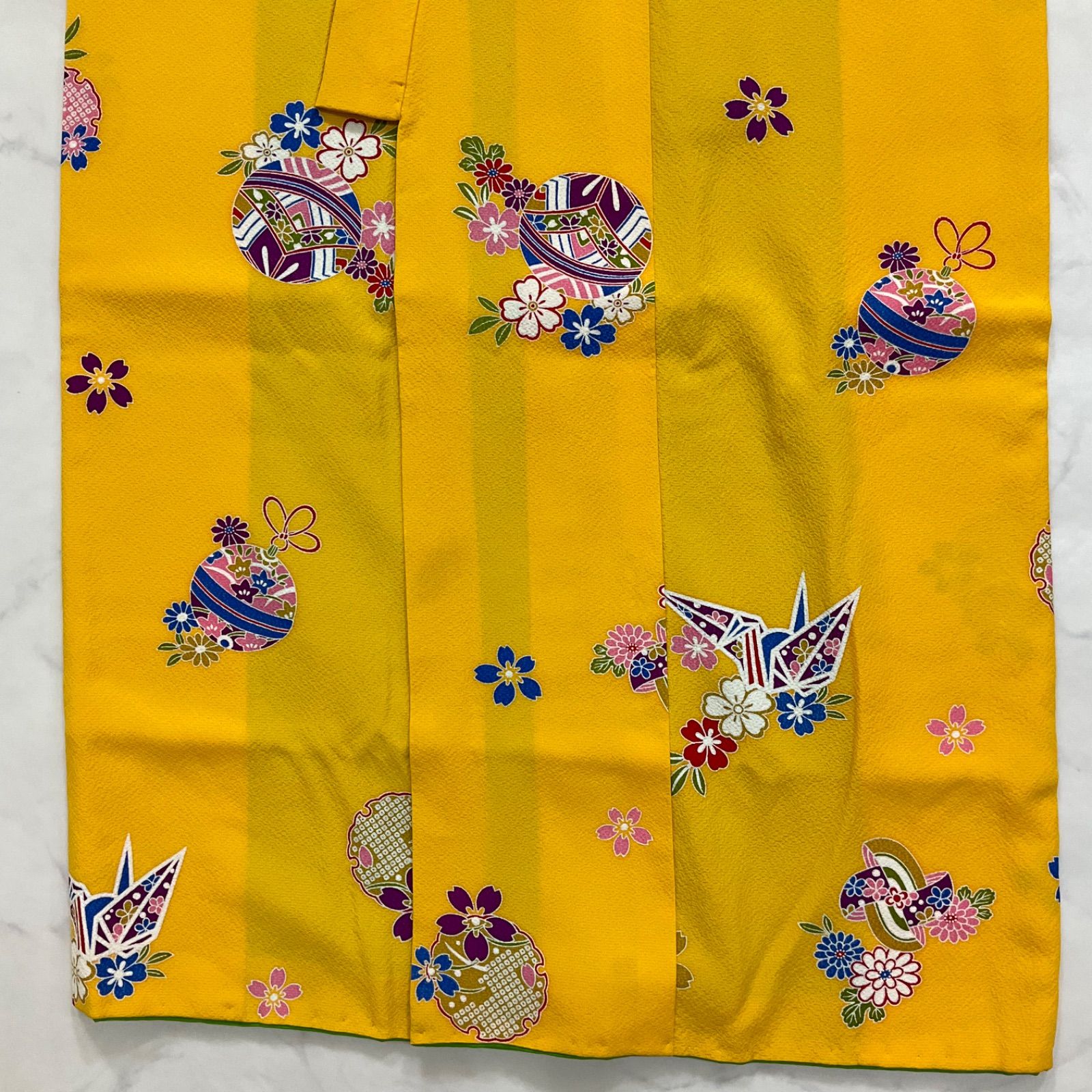◇kimono+one◇7歳くらい用◇子供着物◇上質な丹後ちりめん◇友禅