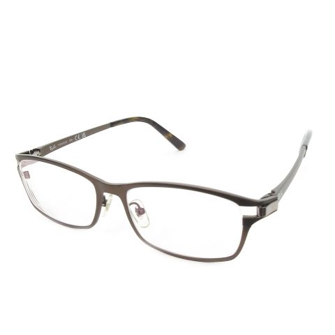 レイバン RAY BAN 眼鏡 アイウェア 度入り チタンフレーム レクタングル スクエア 54□16 140 茶 ブラウン RB 8727D |MN1 GY17