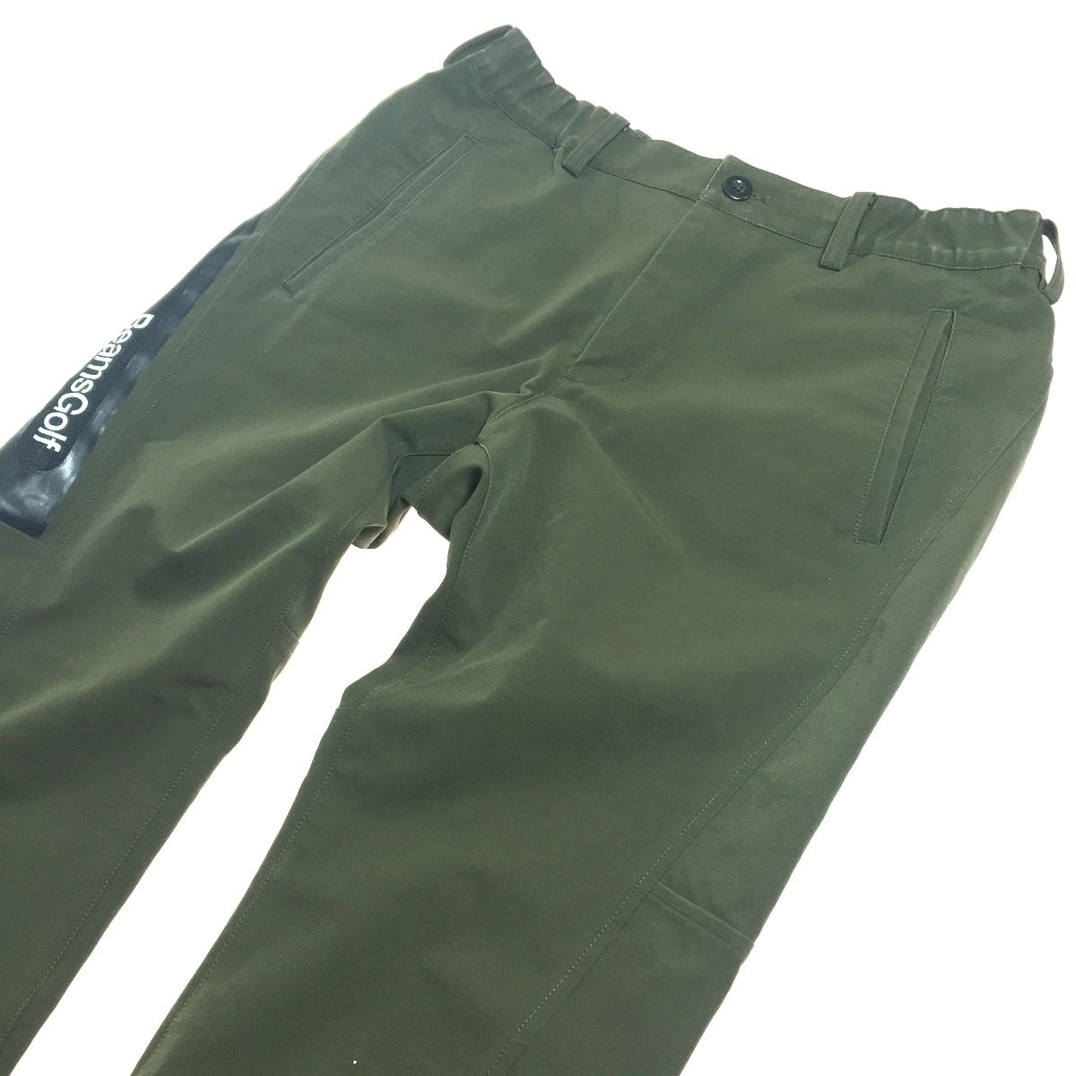 BEAMS GOLF サイドロゴジップポケットパンツ　サイズS カーキ BEAMS GOLF ビームスゴルフ サイドロゴジップポケットパンツ
