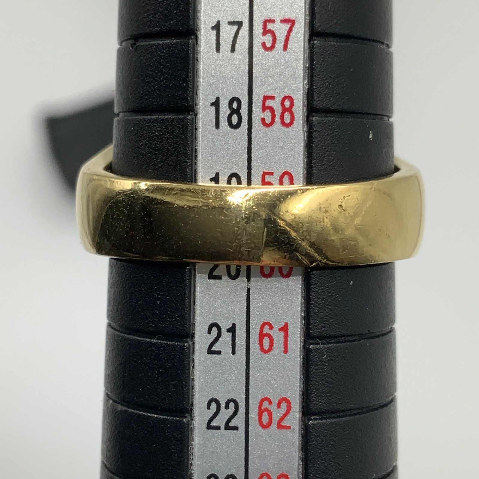 K18 18金 馬蹄 ホースシューリング 10.3g ダイヤ0.4ct - メルカリ