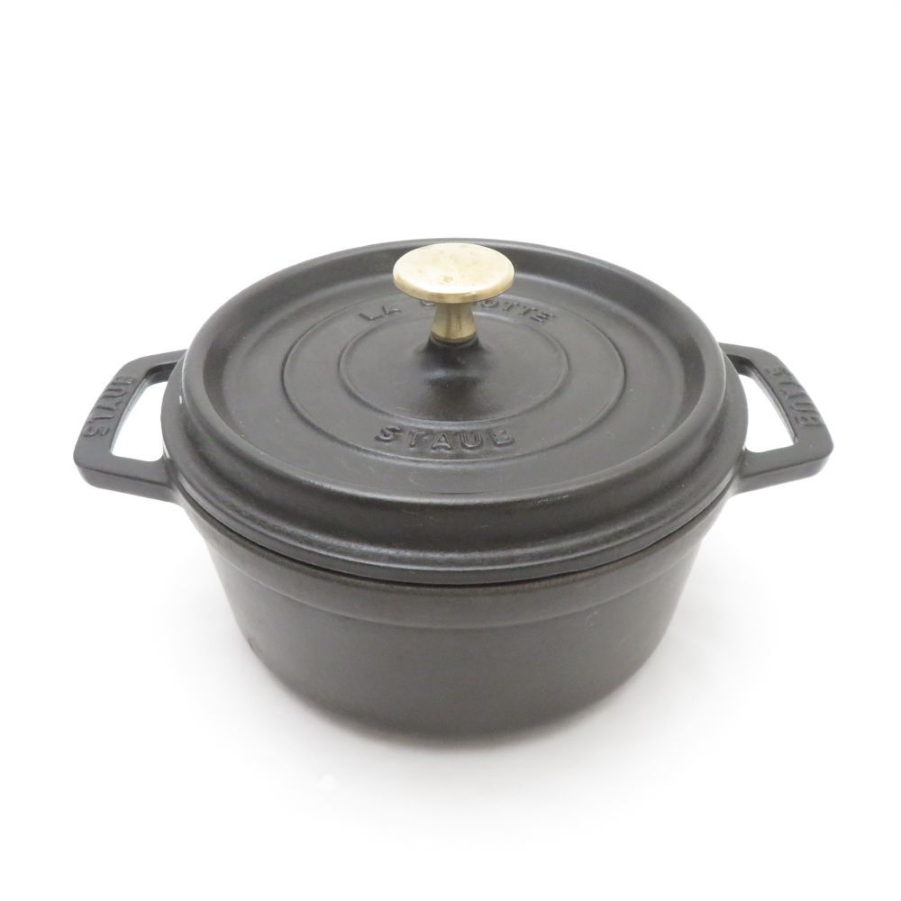 ピコ・ココット staub ストウブ ココット ラウンド ブラック 黒