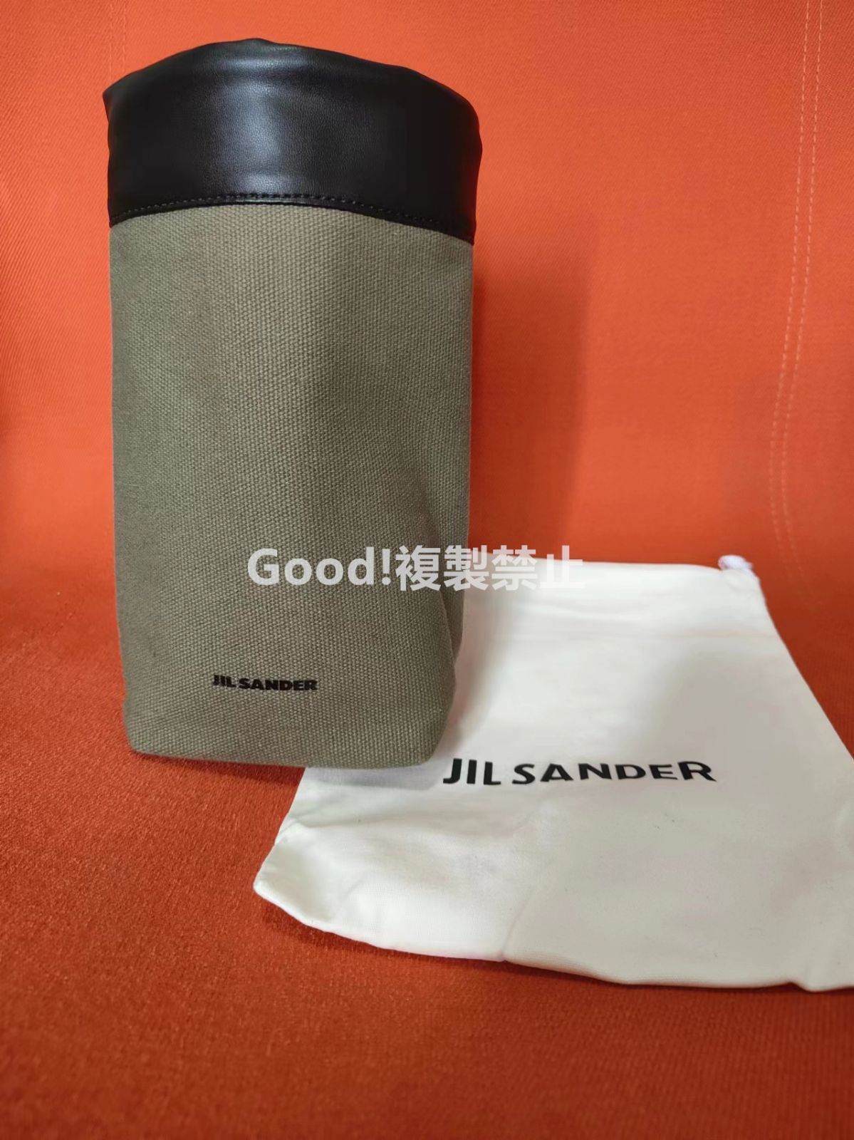 【新品】ジルサンダー JIL SANDER ポーチ キャンバス 巾着バッグ ☆超人気☆ 男女兼用 スモールポーチ アーミーグリーン