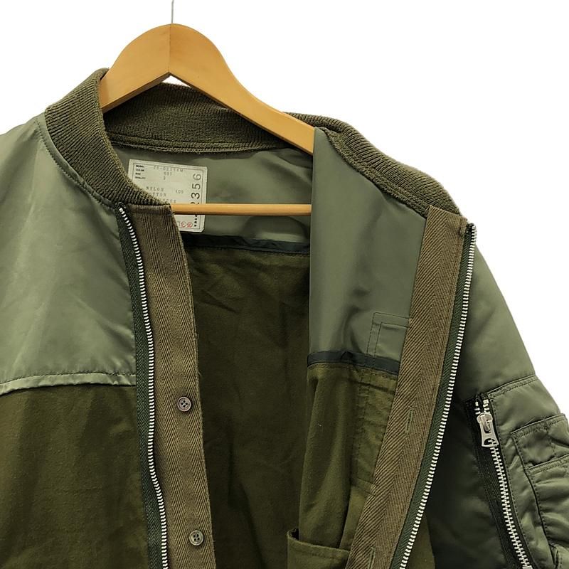 sacai / サカイ | 2020SS | Nylon Twill Cotton Blouson MA-1 ナイロンツイル コットン ブルゾン | 3 | オリーブ / グリーン | メンズ sacai / サカイ | 2020SS | Nylon Twill Cotton Blouson MA-1 ナイロン
