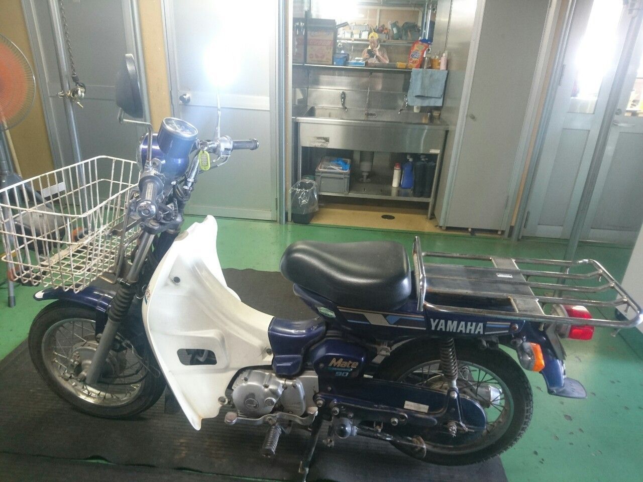 ヤマハメイト90 自作マフラーいい音します 実働車輌 リアボックス付き