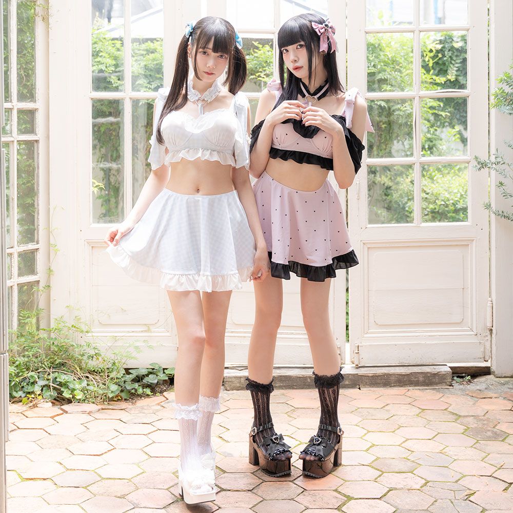 夢展望公式 [新品未使用] 6WAYハートチョーカー水着 [ピンク