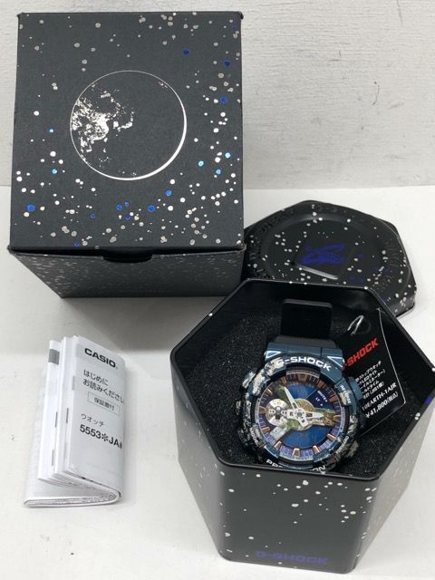 CASIO カシオ G-SHOCK 地球モチーフ アナデジ メタルカバード 腕時計