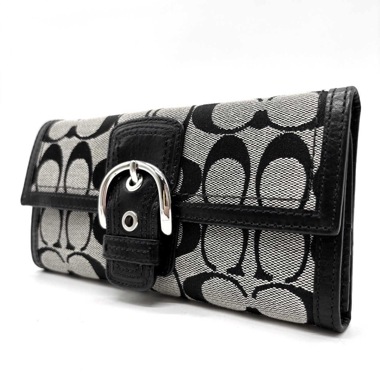 ✨美品✨ COACH コーチ 三つ折り 財布 長財布 ロングウォレット