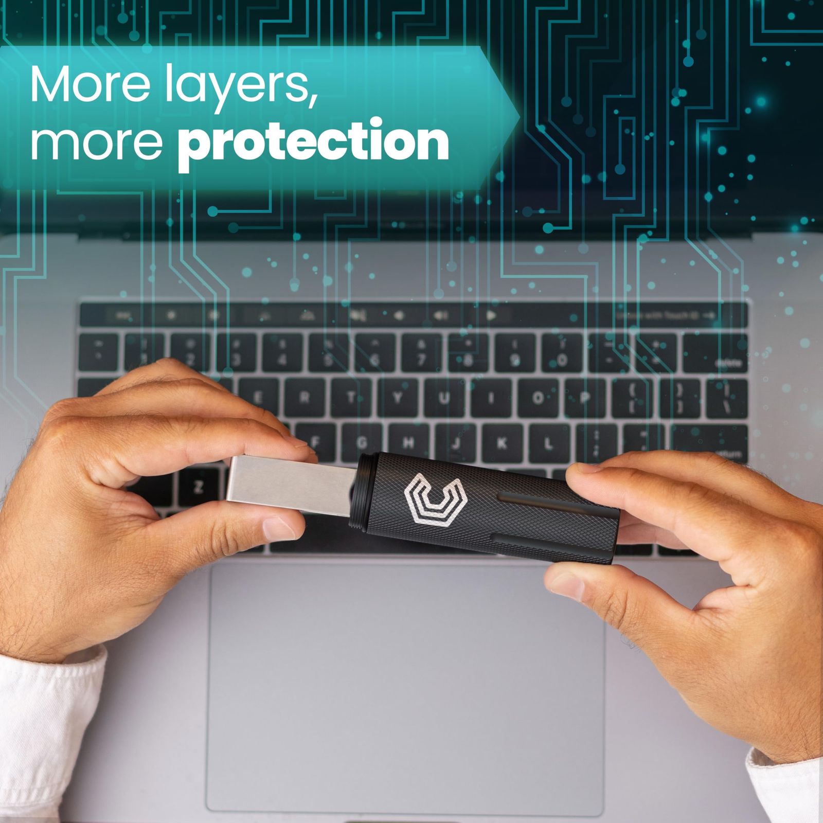 CryptoPod Ledger Nanoケース - Nano S/X/S Plus & Yubikey USB対応 - アルミニウム合金 耐火