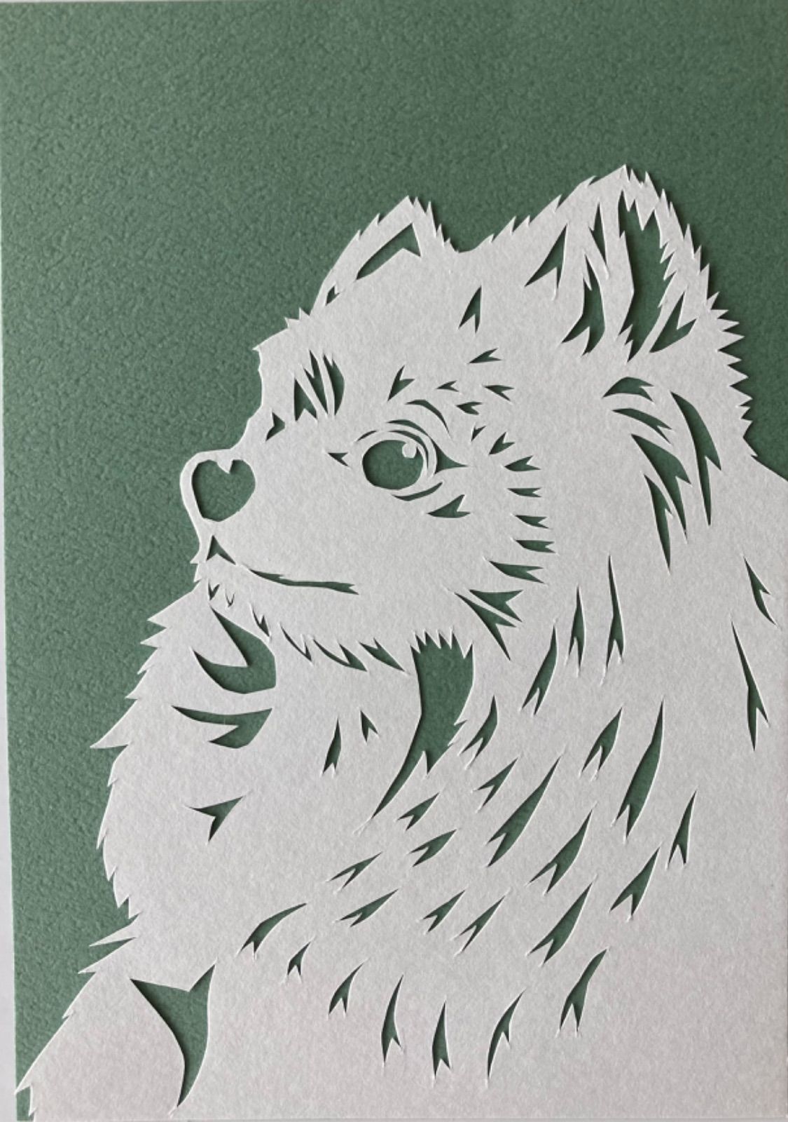 ポーランド製 切り絵 本物 52cm×27cm 希少 タンブラー（亀甲柄 きっこうがら） LS19590SCG-C681 / 東洋
