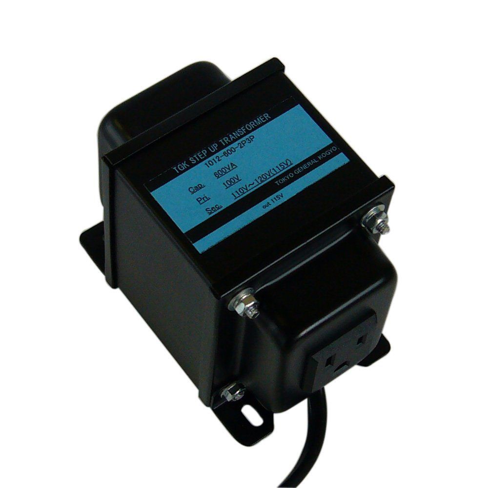 変圧器工房 変圧器 ステップアップトランス 600W 100V→110～120V アースピン付 1012-600-2P3P 海外製品用