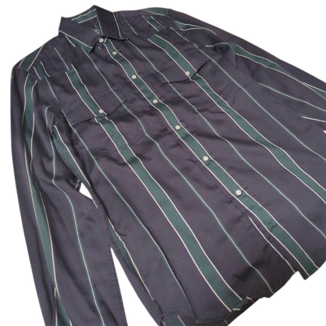 GITMAN BROS Vintage パープル USA製 ストライプシャツ - メルカリ 