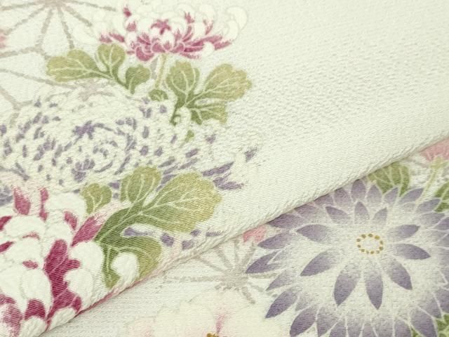 平和屋本店■極上　松田聖子　SEIKOMATSUDA　訪問着　乱菊　薄い白緑色地　やまと誂製　逸品　未使用　DZAA5992kh5 平和屋本店□極上 松田聖子 SEIKOMATSUDA 訪問着 乱菊 薄い白緑色地