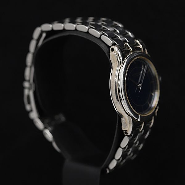 稼働 良品 バーバリー QZ 5530-F52339 ネイビー文字盤 ラウンド メンズ