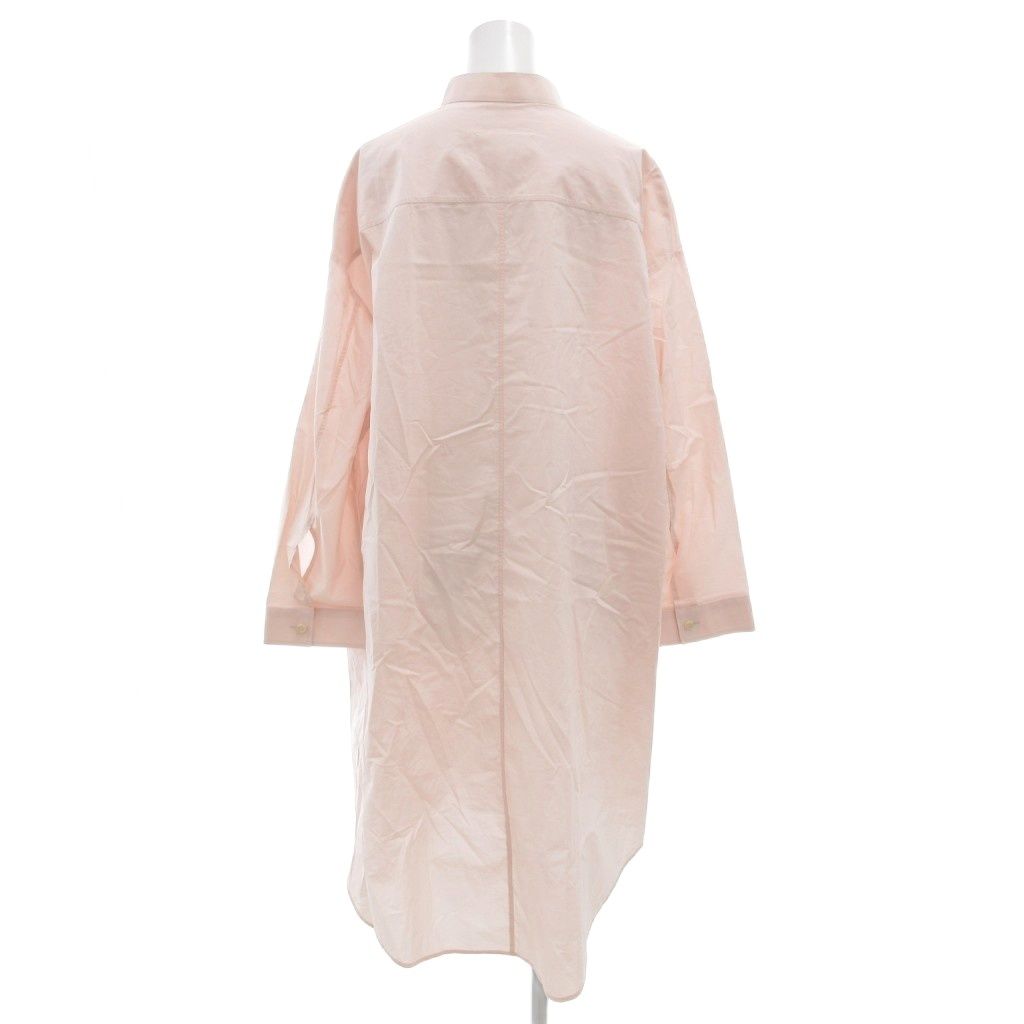 エムエムシックス メゾンマルジェラ MM6 Maison Margiela 17AW バンドカラーシャツワンピース ひざ丈 長袖 イタリア製 36 ピンク S52CT0254 S47294 |GV GY19