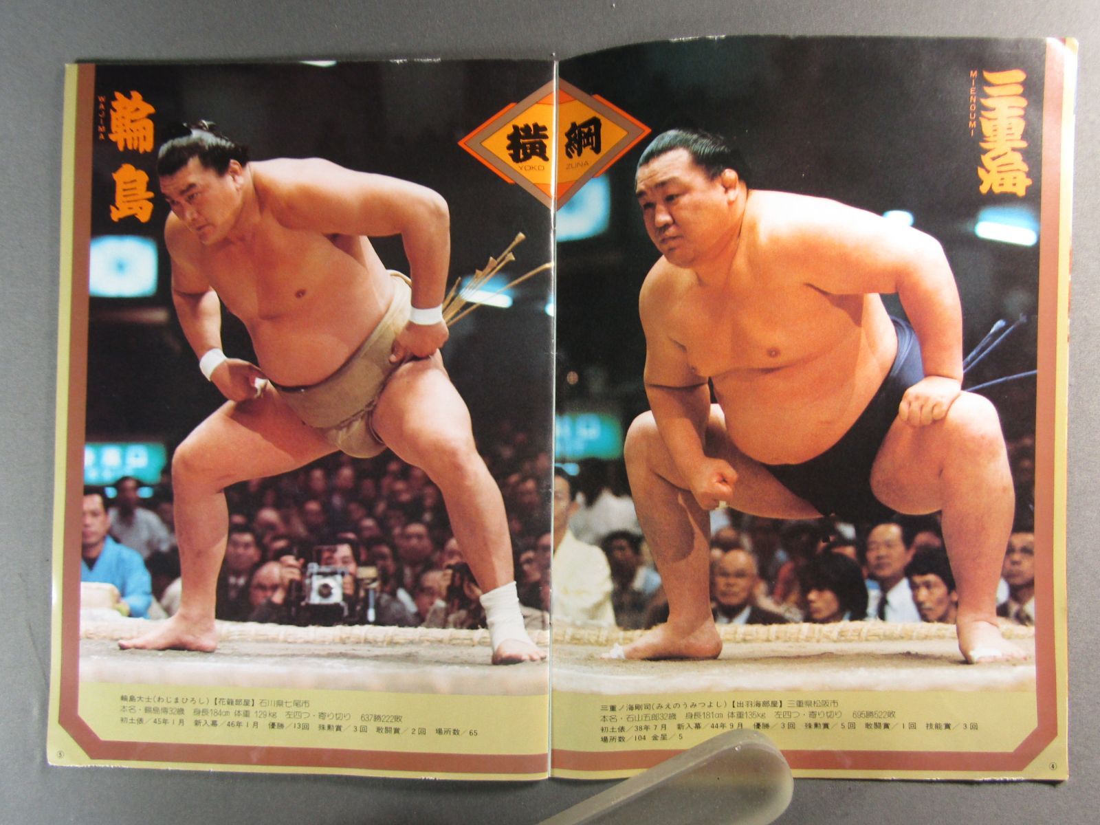 大相撲 九月場所 パンフレット 冊子 1980年 昭和55年 雑誌 大相撲 昭和49年(1974)九州場所 総決算号 希少 昭和レトロ