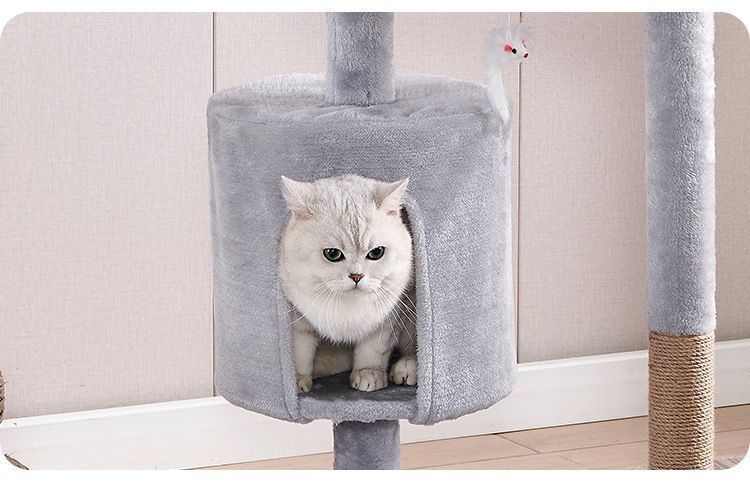 猫用品 キャットタワー 据え置き スリム 省スペース コンパクト 爪とぎ