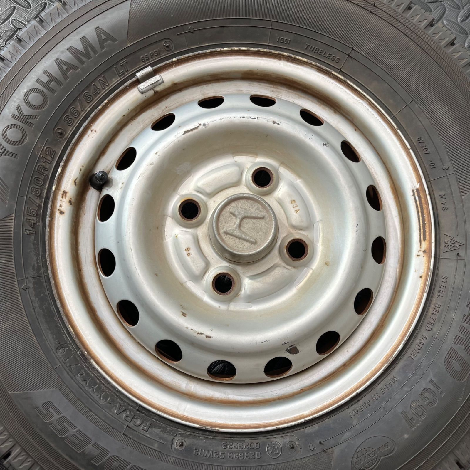 19年製 145/80R12 86/84N LT ヨコハマ アイスガードig91 アクティ