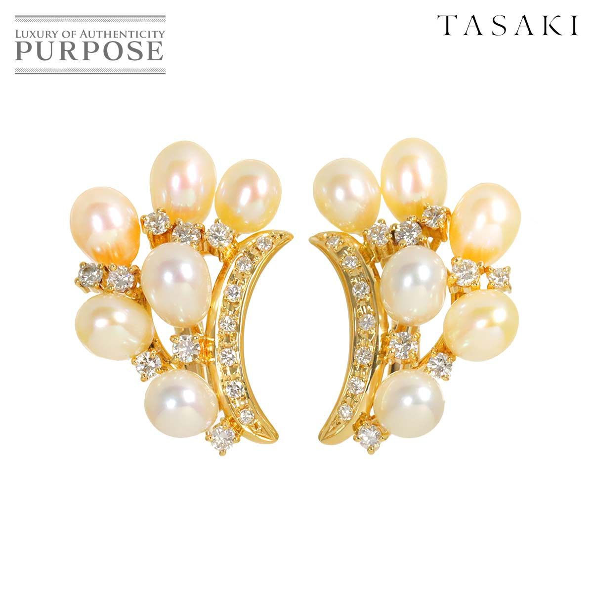 美品 タサキ 田崎真珠 パール 3.0-4.6mm ピアス K18 ゴールド 金 楽天市場】TASAKI 田崎真珠 ストレッチド EC-3876 パールピアス