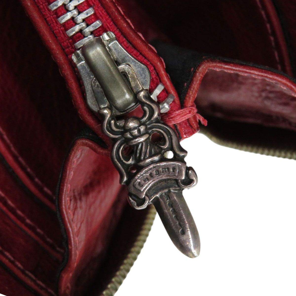クロムハーツ セメタリークロス キルティング ウォレット ユニセックス レッド CHROME HEARTS アパレル 小物