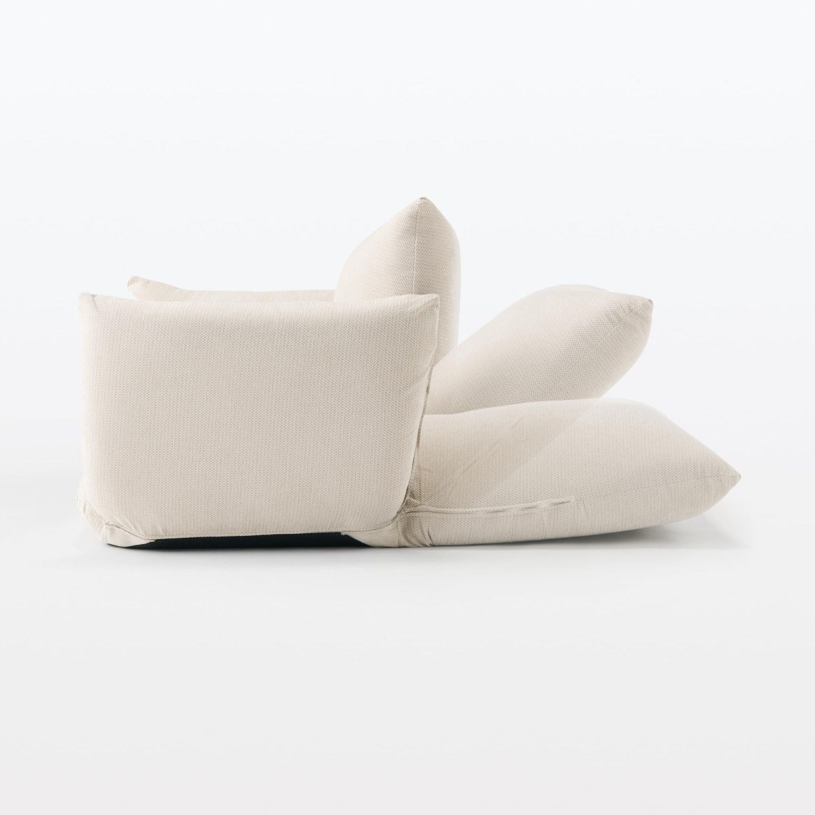 幅88×奥行78×高さ63cm ベージュ 1シーター リクライニングフロアソファ ポリエステル製 無印 83497583 MARWIL-DEMENAGEMENTS_CH