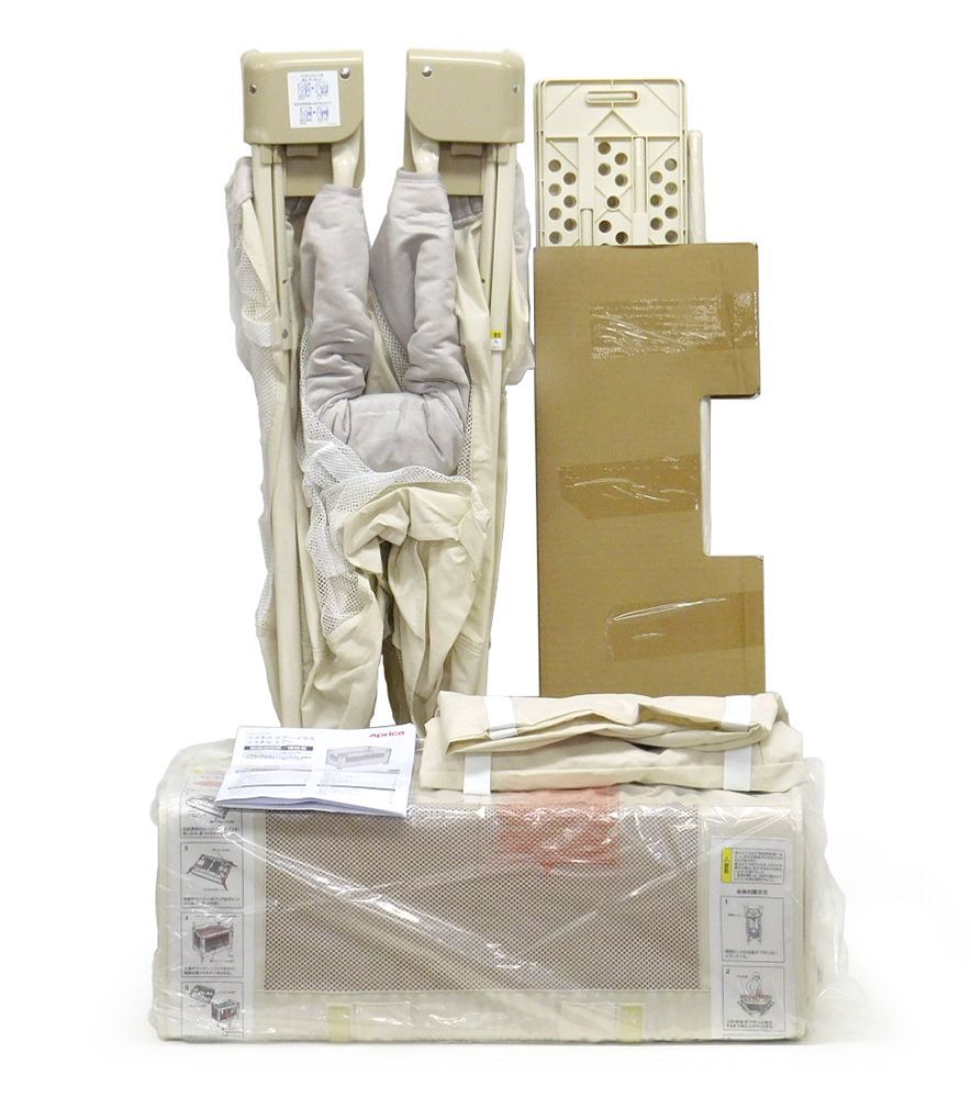 未使用品　Aprica アップリカ ベビーベッド ココネル エアープラス AB ホワイトベージュ 2156262 プレイヤード 折りたたみ可能 持ち運びOK PSCマーク取得品 SG合格品