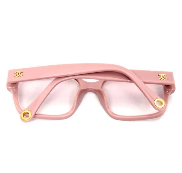 シャネル CHANEL メガネ サイドココ プラスチック ピンク 【71581  