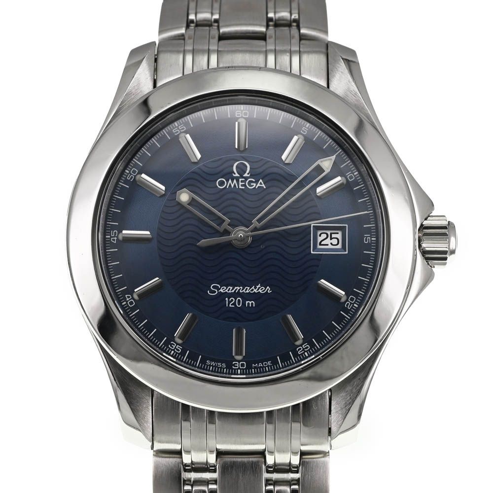 オメガ OMEGA 2511.81 シーマスター 120M デイト クォーツ メンズ良品箱付き N#137796