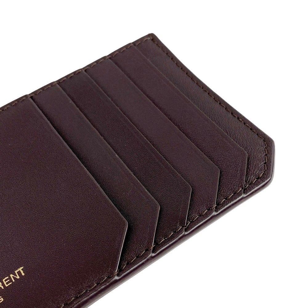 □新同□ サンローラン カード ケース ホルダー 名刺入れ カーフ  