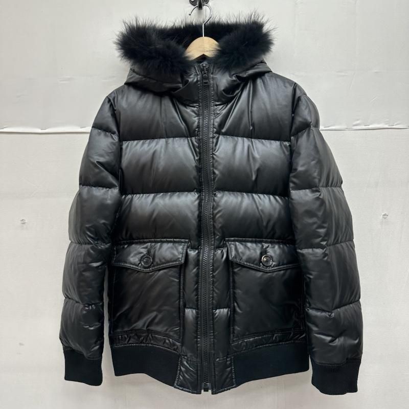 BURBERRY BLUE LABEL♪チェックフードファー付きダウンジャケット