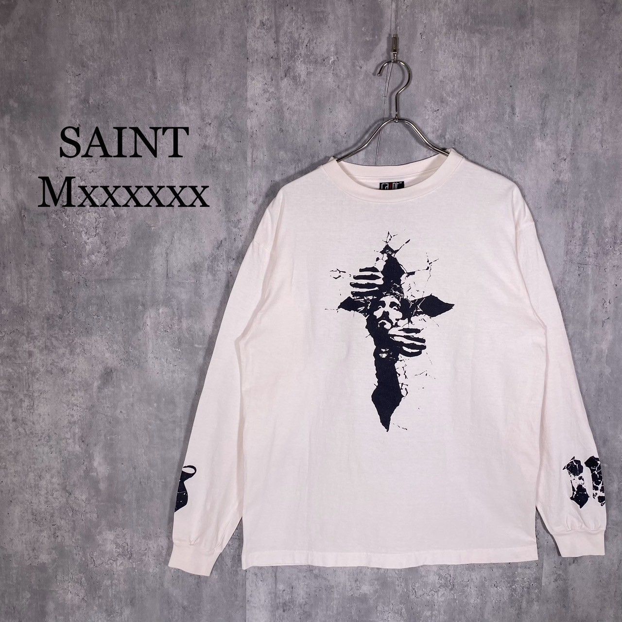 Saint Mxxxxxx コットン ロゴ プリント クルー 長袖 Tシャツ
