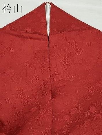 平和屋着物▽q上質な色無地 草花地紋 紅海老茶色 ますいわ屋扱い 正絹  