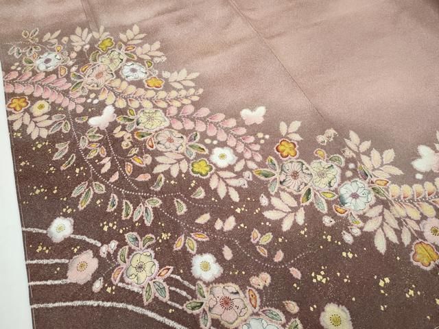 平和屋本店□極上 越後十日町一流染匠 桐屋・翠山工房 訪問着・長襦袢  