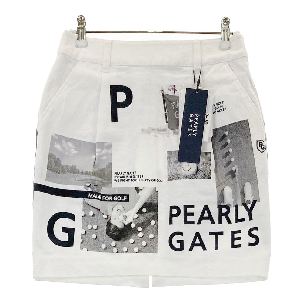 サイズ 00 PEARLY GATES パーリーゲイツ 055-2234916 ストレッチスカート コラージュ柄 ホワイト系 240101535125 ゴルフウェア レディース ストスト