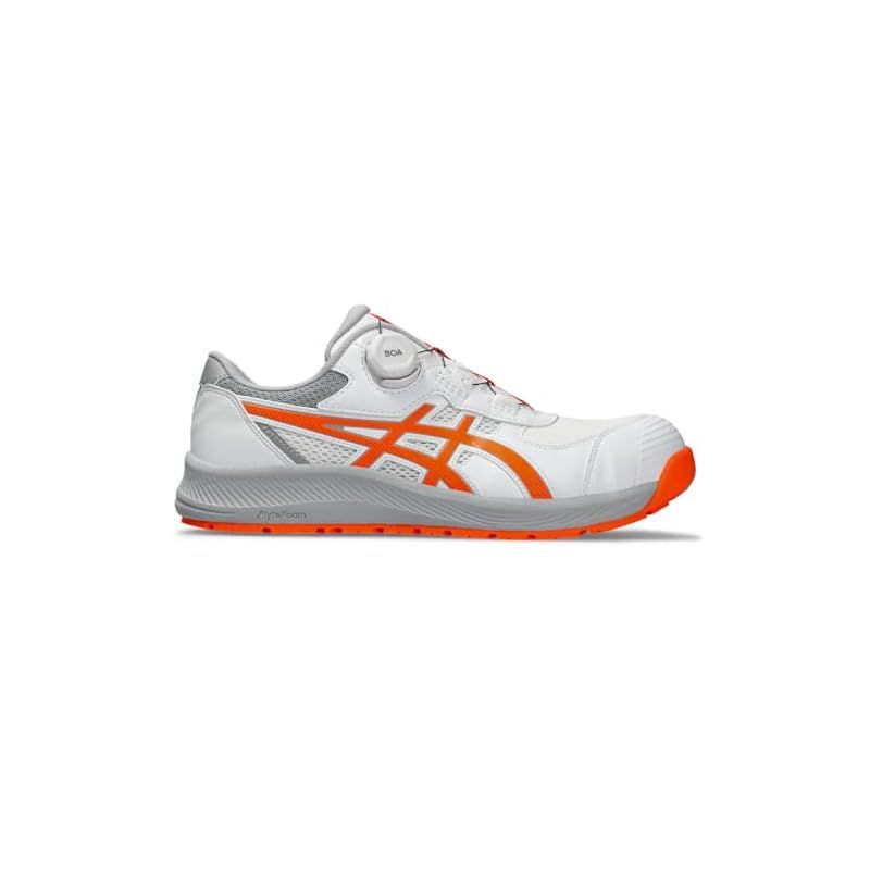 ASICS 安全靴 BOAクロージャー ホワイト/オレンジ Amazon | [アシックス] 安全靴 スニーカー ウィンジョブ CP219