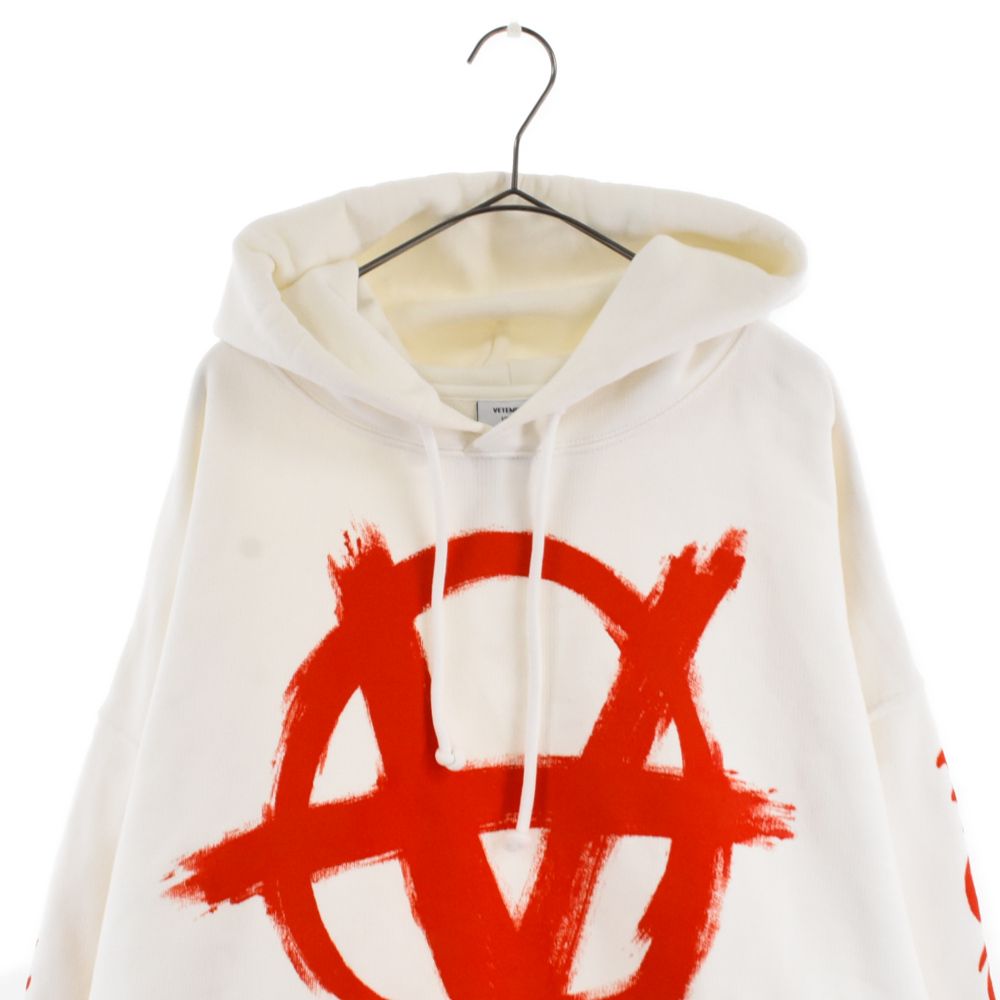 VETEMENTS (ヴェトモン) 21SS Anarchy Hoodie アナーキーフーディ プルオーバーパーカー プリント ホワイト  UE51TR650W - メルカリ