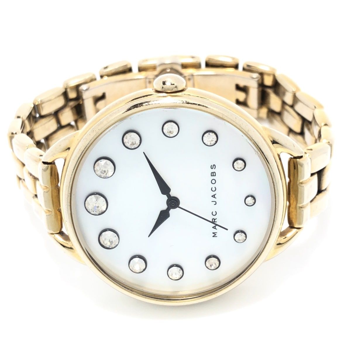 MARC JACOBS(マークジェイコブス) 腕時計美品 BETTY MJ3509 レディース シェル文字盤/ラインストーンインデックス ホワイトシェル  - メルカリ