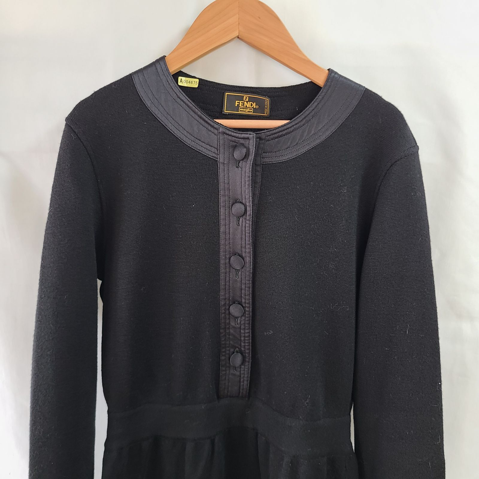 z822 FENDI フェンディニット ワンピース ブラック レディース 40
