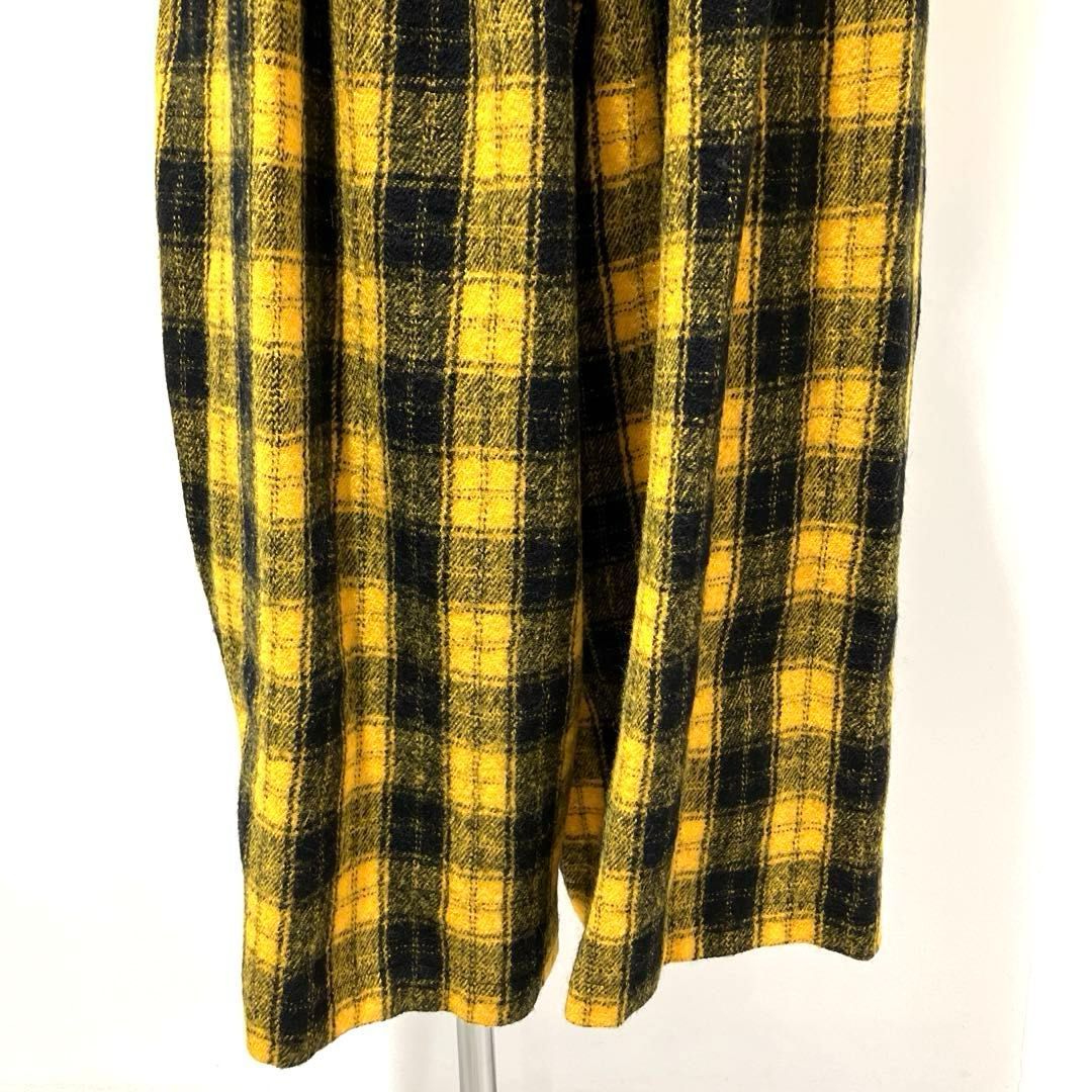 トリココムデギャルソン チェック柄 ガウチョパンツ ウール縮絨 トリコ