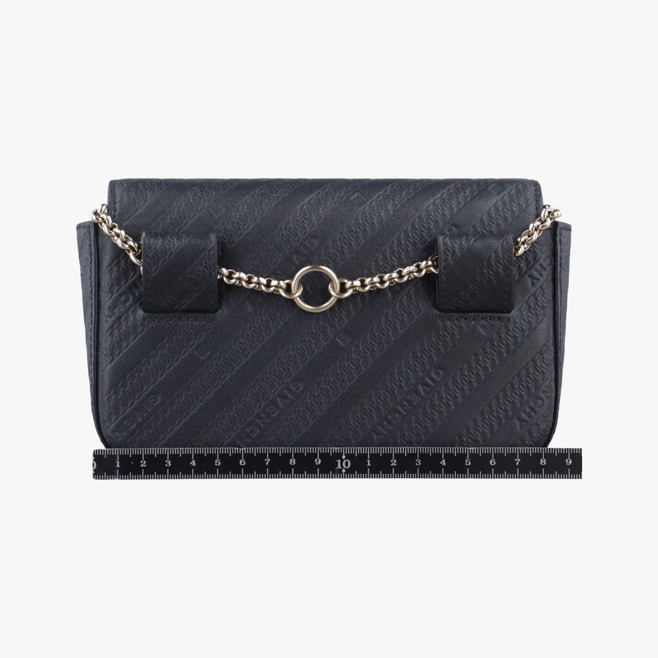 ジバンシーGivenchyボンドエンボスブラックレザーMP D