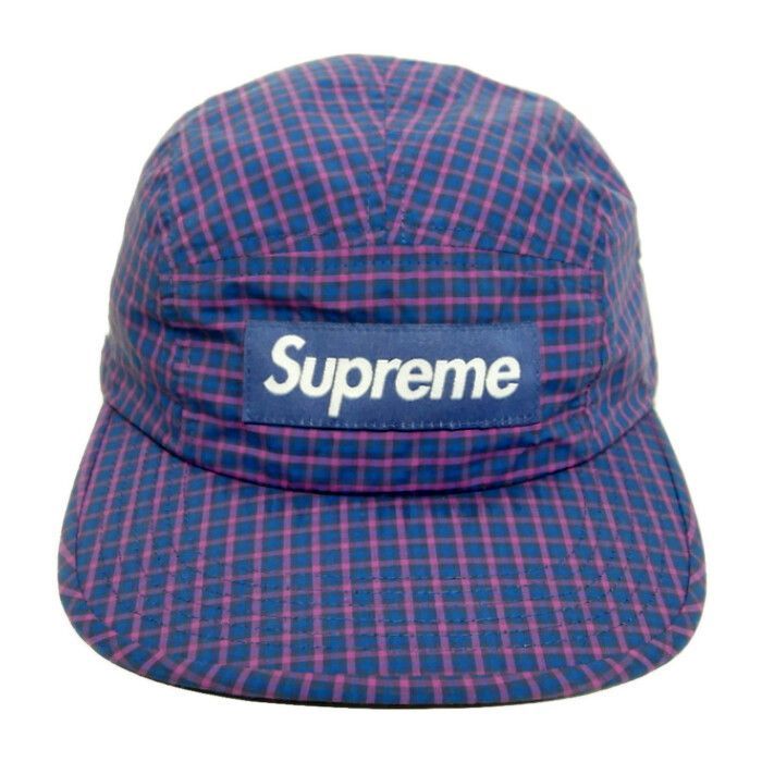 Supreme Cordura Plaid Camp Cap ブルー 25ss 【公式通販】