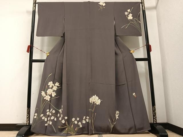 平和屋着物○訪問着 友禅 北川聖水 枝花文 正絹 逸品 AABB2964ph
