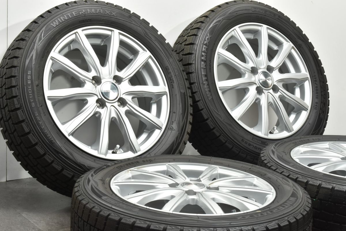 【良好品】ジョーカー 15in 5.5J +42 PCD100 ダンロップ ウィンターマックス WM01 175/65R15 アクア フィールダー フィット スイフト